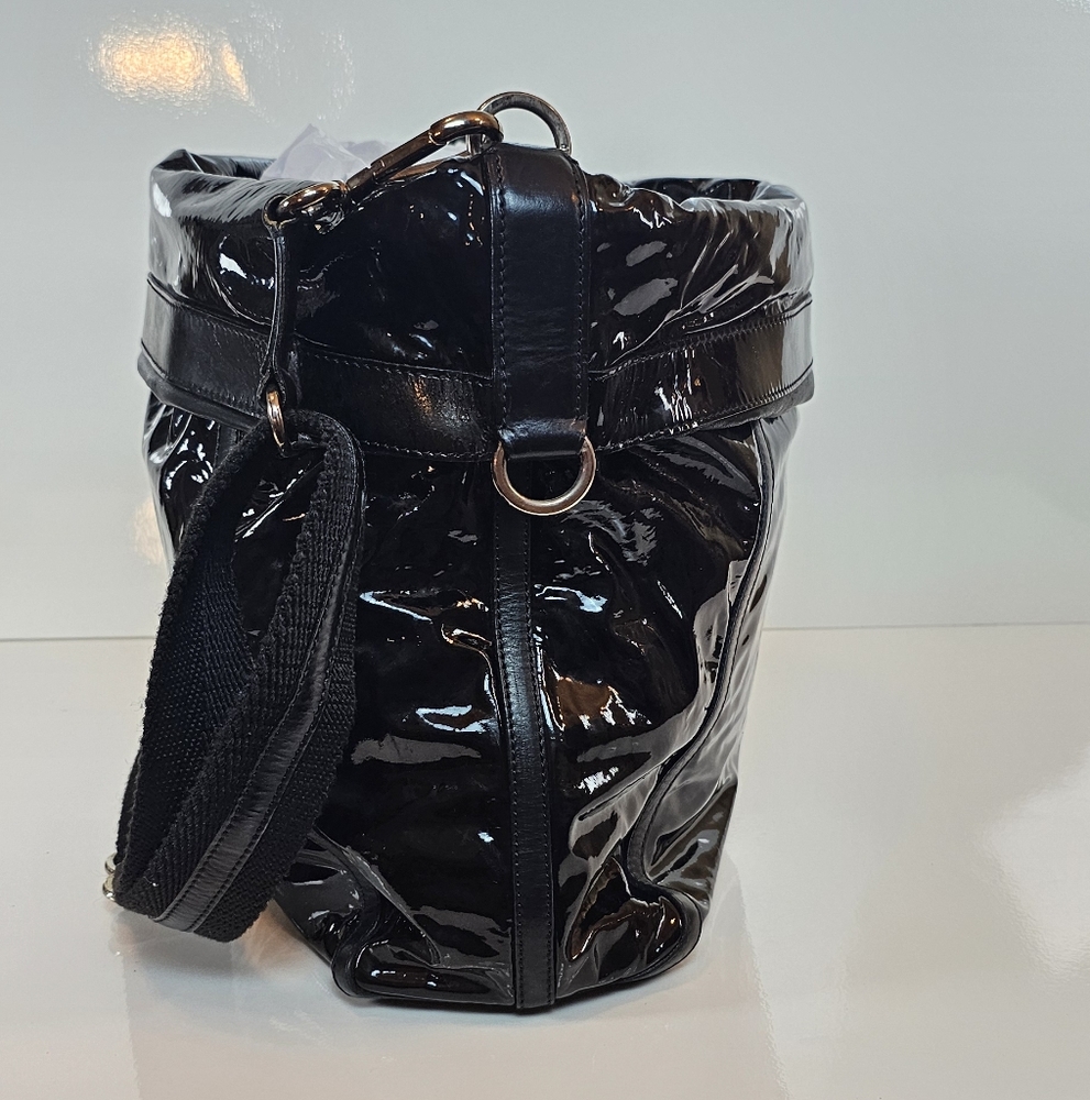 Ralph Lauren Black Patent Shoulder Bag - Picture 2 of 9